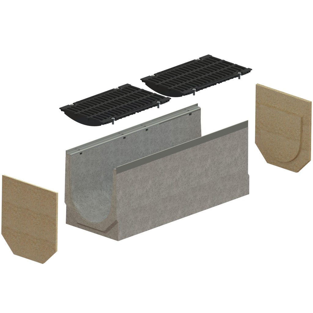 Kit ereszcsatorna FB PRO LN300 Hext.[360/355] élek OZ grill FONTA D400 1000x360x360 (047071334/360-355)