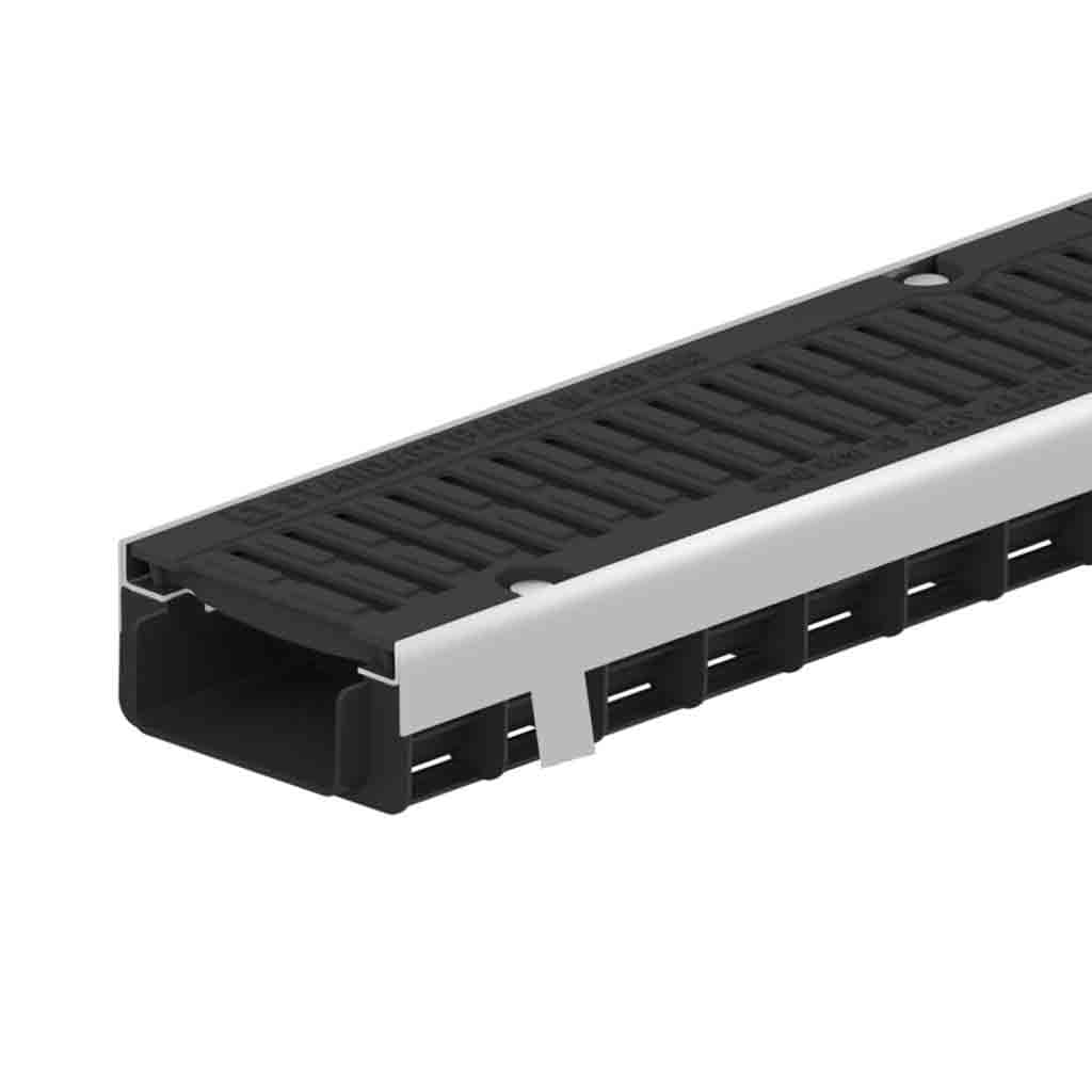 Ereszcsatorna készlet PP PRO LN100 Hext.71 élek OZ rács öntöttvas D400 1000x156x71 (080534)