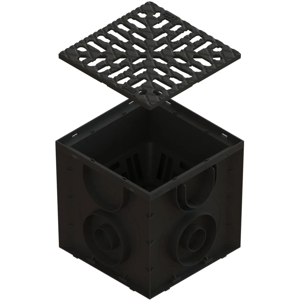 Kandallókészlet PP EASY square Fekete grill PP A15 250x250 - levélvédő kosár nélkül (08670311)