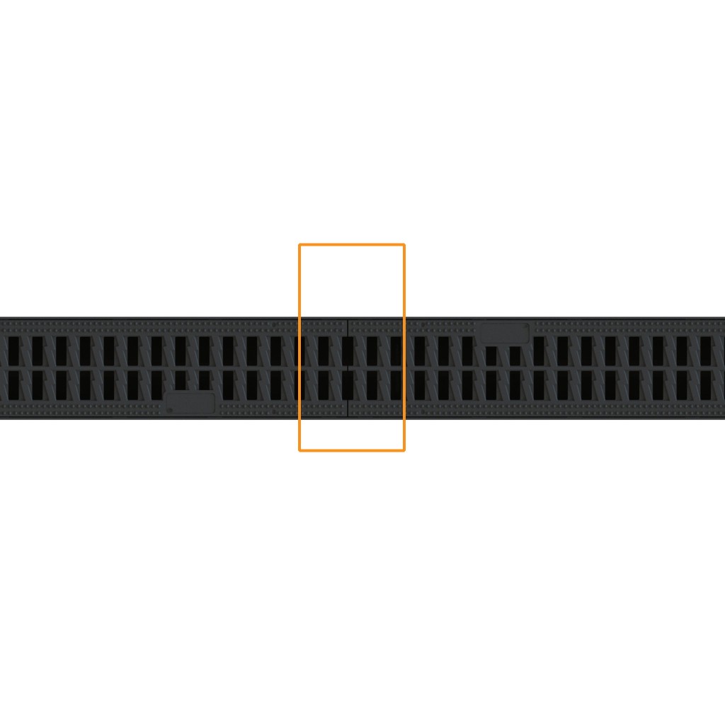 Ereszcsatorna készlet PP EASY 1 LN70 Hext.90 grill PP Fekete A15 1000x90x90 (088081-M)