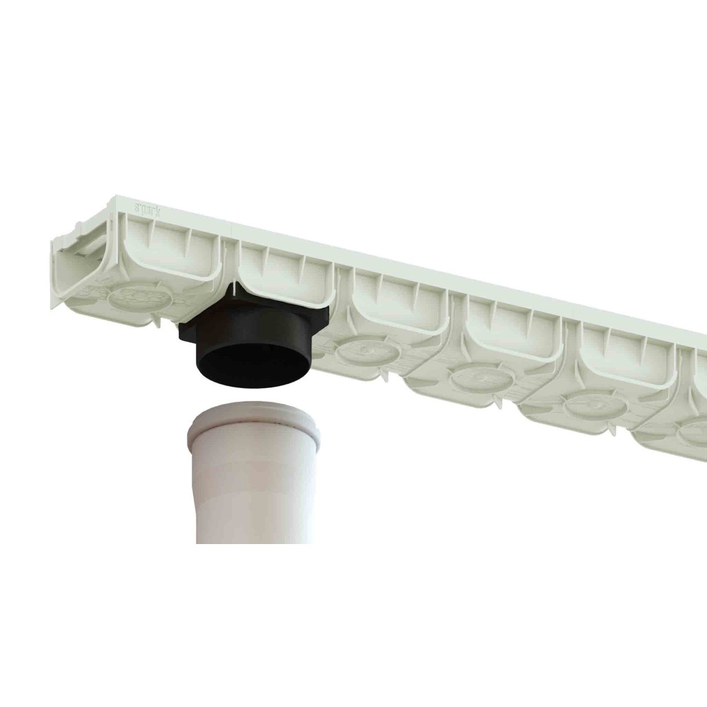 Ereszcsatorna készlet PP EASY 2 LN100 Hext.70 grill PP Fehér A15 1000x125x70 (08818-A)