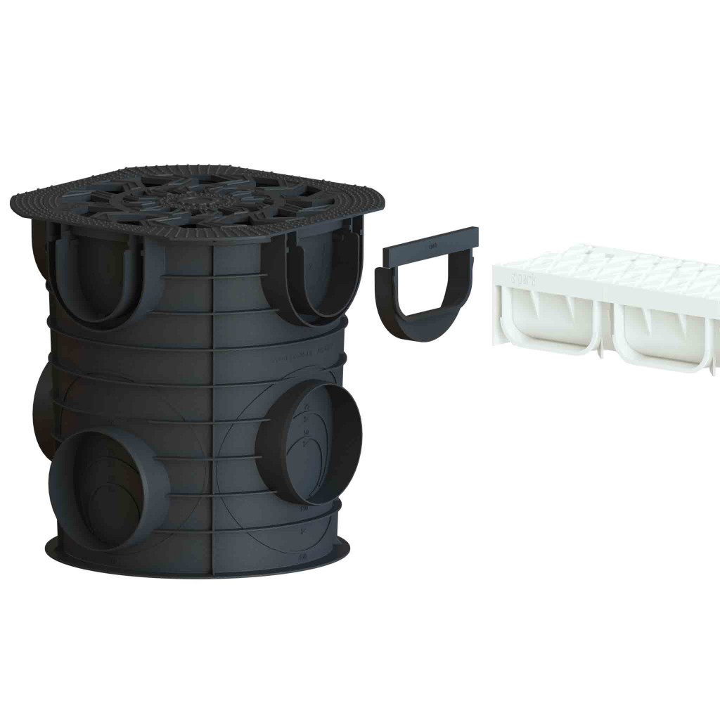 Ereszcsatorna készlet PP EASY 2 LN100 Hext.70 grill PP Fehér A15 1000x125x70 (08818-A)