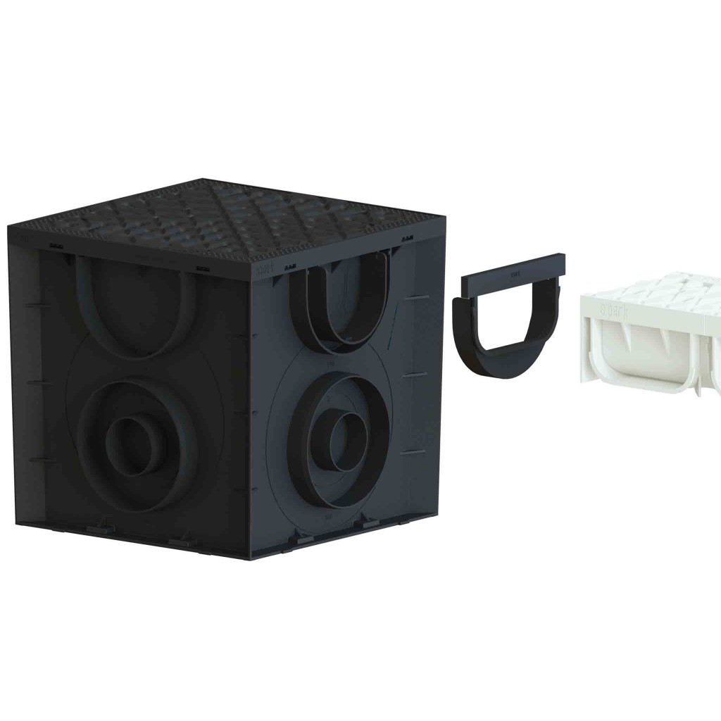 Ereszcsatorna készlet PP EASY 2 LN100 Hext.70 grill PP Fehér A15 1000x125x70 (08818-A)