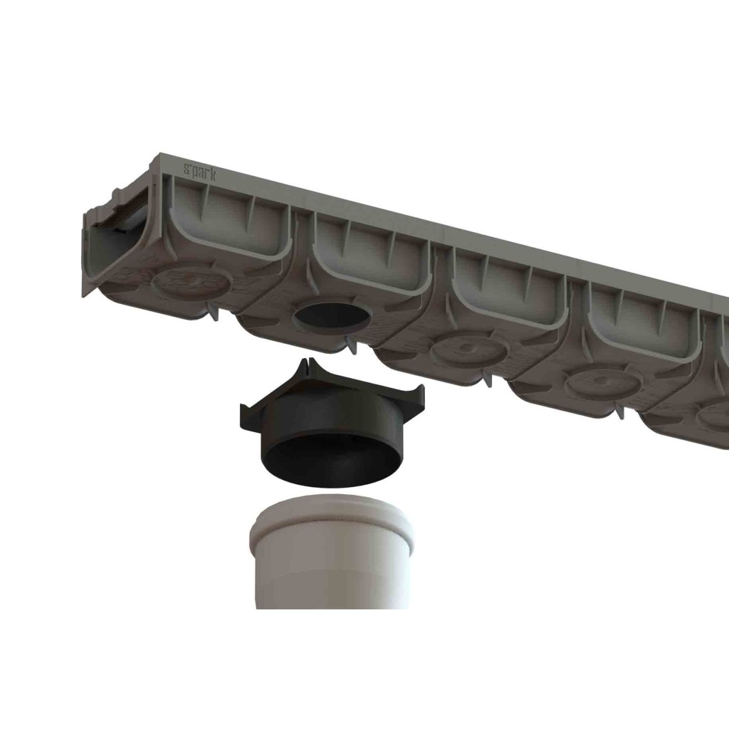 Ereszcsatorna készlet PP EASY 2 LN100 Hext.70 grill PP Sötétszürke A15 1000x125x70 (08818-GI)