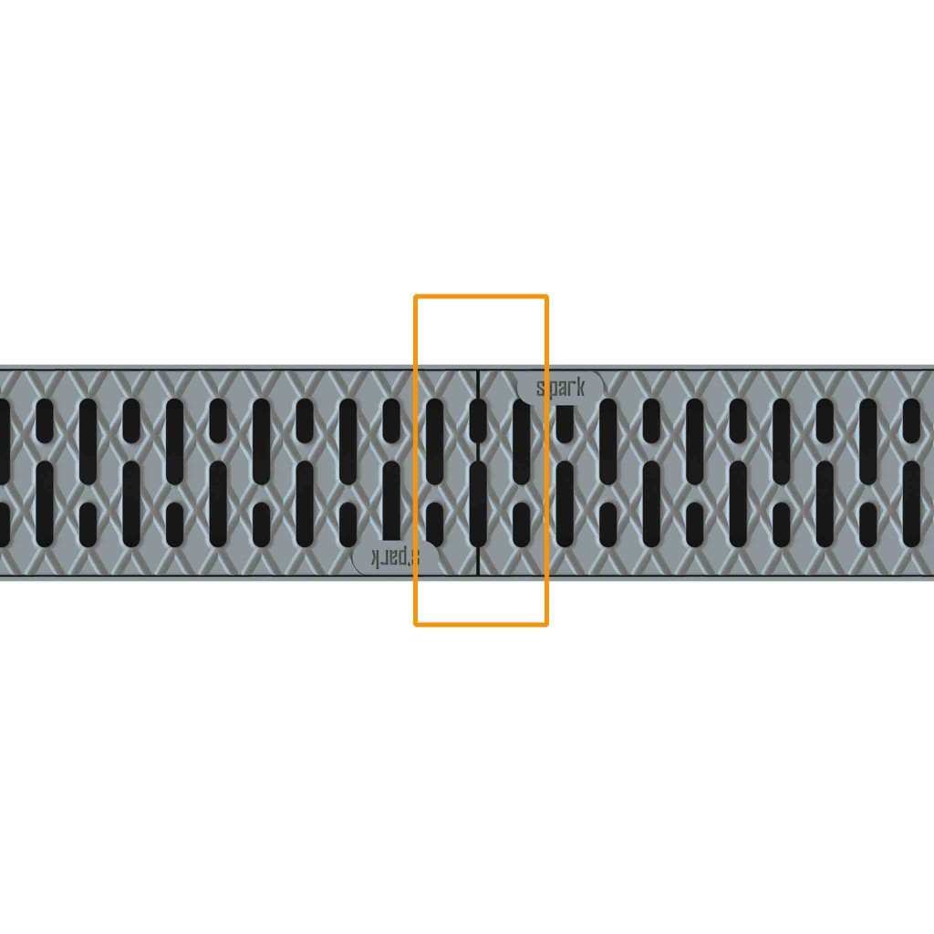 Ereszcsatorna készlet PP EASY 2 LN100 Hext.70 grill PP Sötétszürke A15 1000x125x70 (08818-GI)