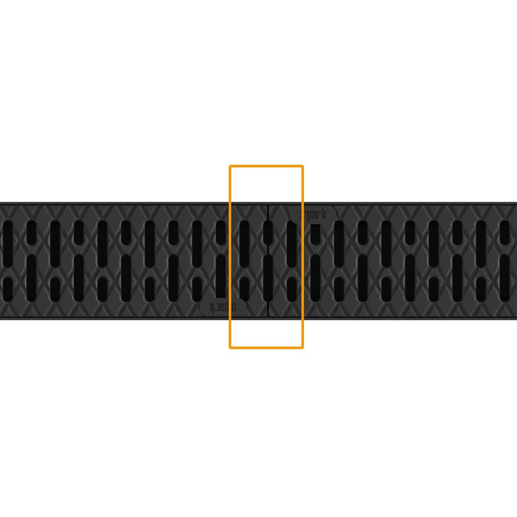 Ereszcsatorna készlet PP EASY 2 LN100 Hext.70 grill PP Fekete A15 1000x125x70 (08818-N)