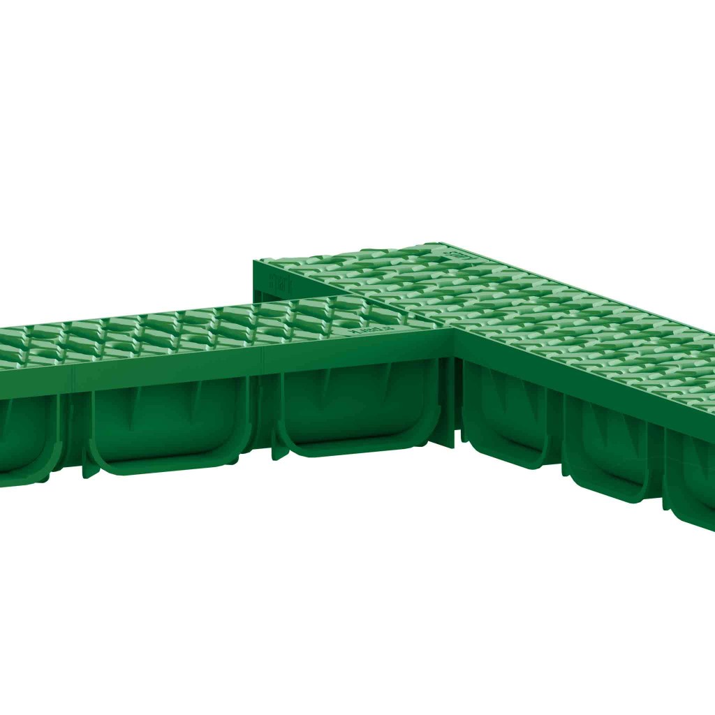 Ereszcsatorna készlet PP EASY 2 LN100 Hext.70 grill PP Green A15 1000x125x70 (08818-V)