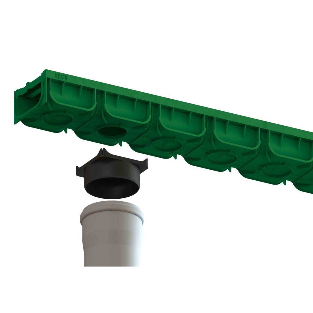 Ereszcsatorna készlet PP EASY 2 LN100 Hext.70 grill PP Green A15 1000x125x70 (08818-V)