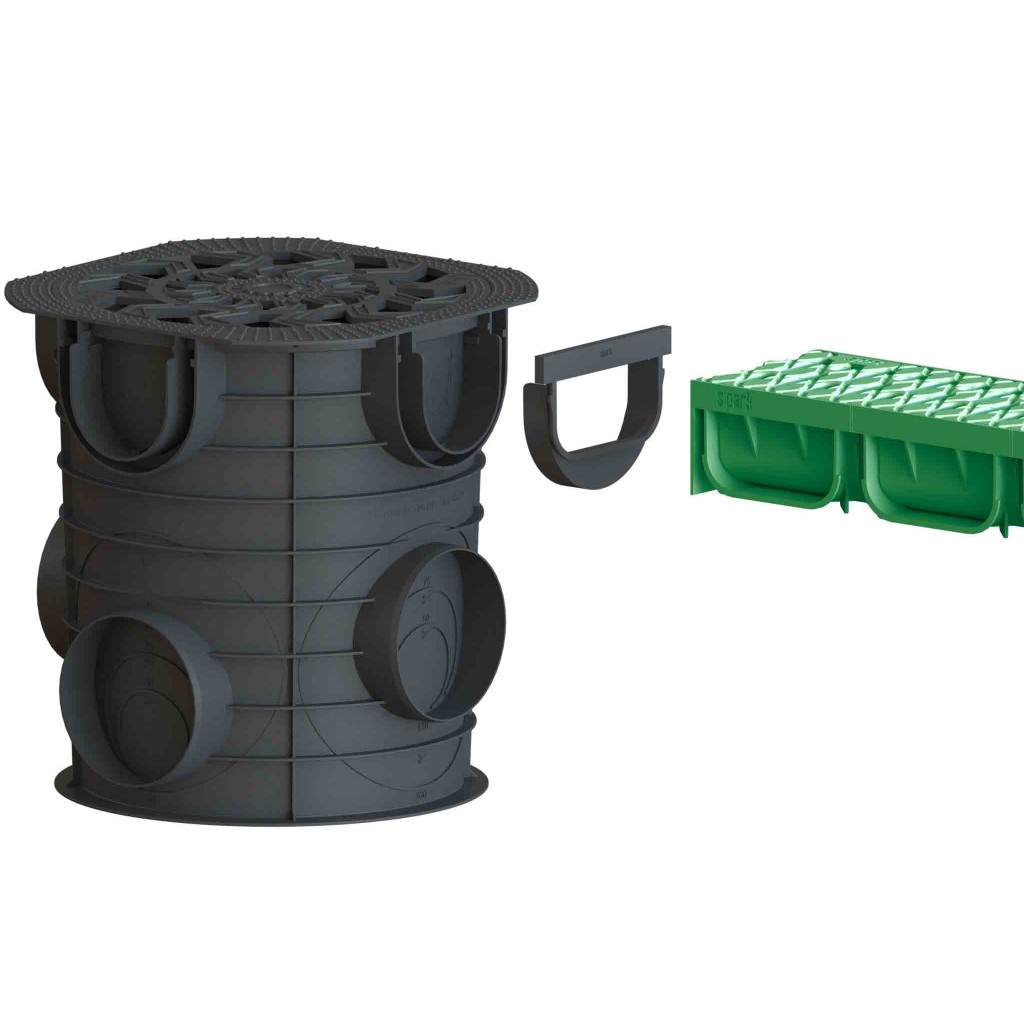 Ereszcsatorna készlet PP EASY 2 LN100 Hext.70 grill PP Green A15 1000x125x70 (08818-V)