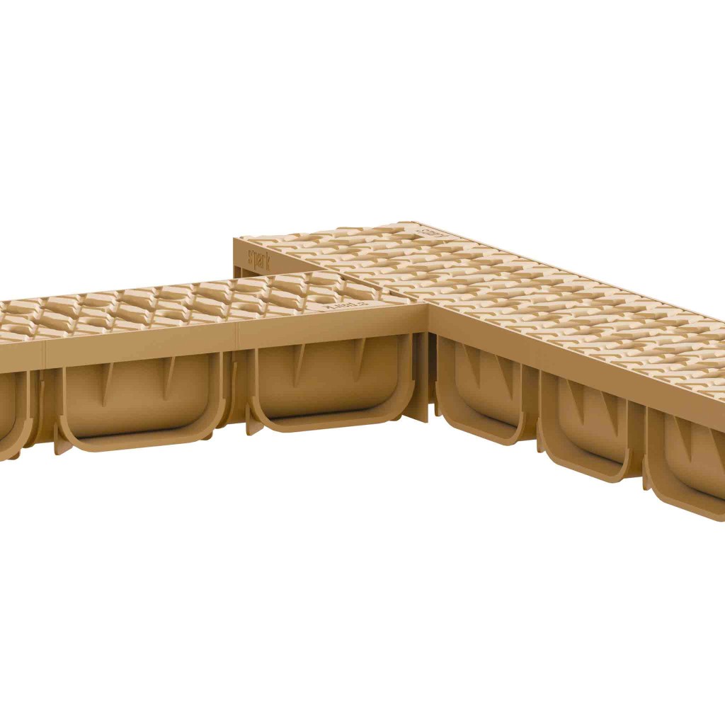 Ereszcsatorna készlet PP EASY 2 LN100 Hext.70 grill PP Sand A15 1000x125x70 (08818-NS)