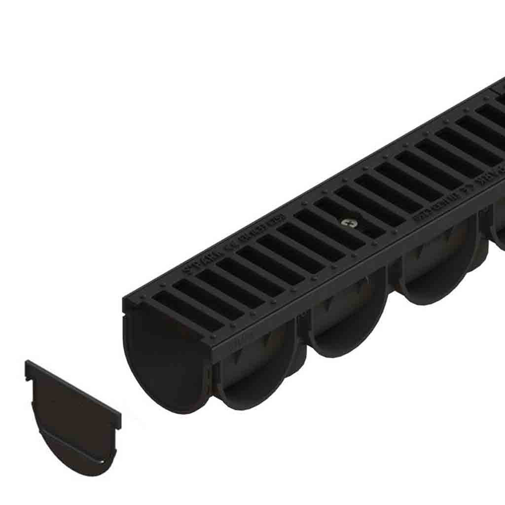 Ereszcsatorna készlet PP EASY 3 LN100 Hext.100 grill FONTA C250 1000x125x100 (0882033)