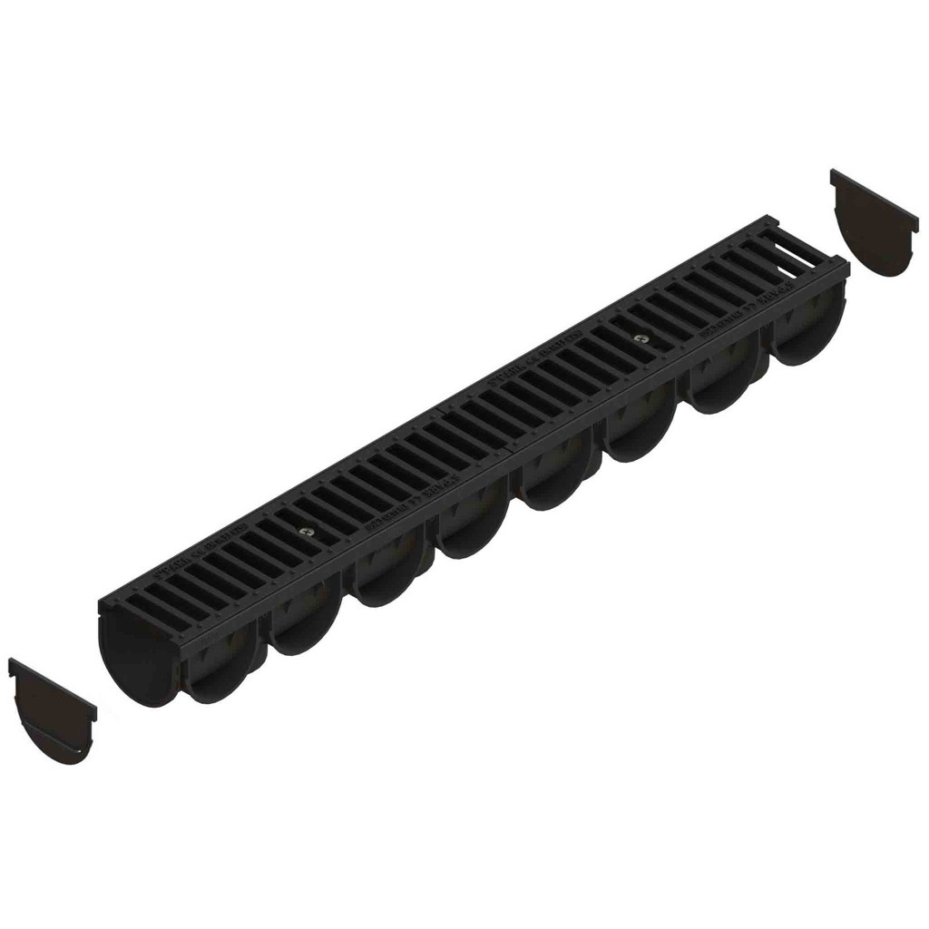 Ereszcsatorna készlet PP EASY 3 LN100 Hext.100 grill FONTA C250 1000x125x100 (0882033)