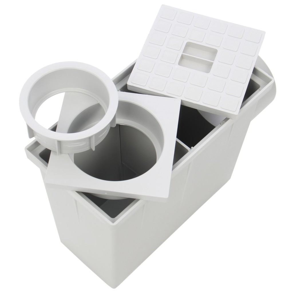 Kandallókészlet PP lefolyó VÍZSZINTES szürke D. Lefolyócső 80/100/ D.out 100 A15 (STPTIM100A) 