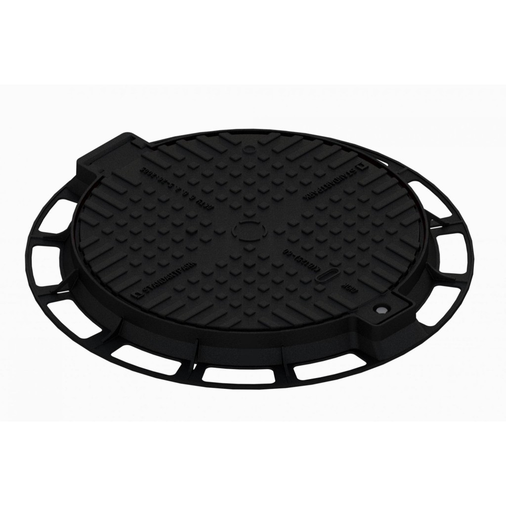 Öntöttvas URBAN burkolat kerek D.800 PL.600 Hext.65 EUROPE B125 zárral (35258-35M)