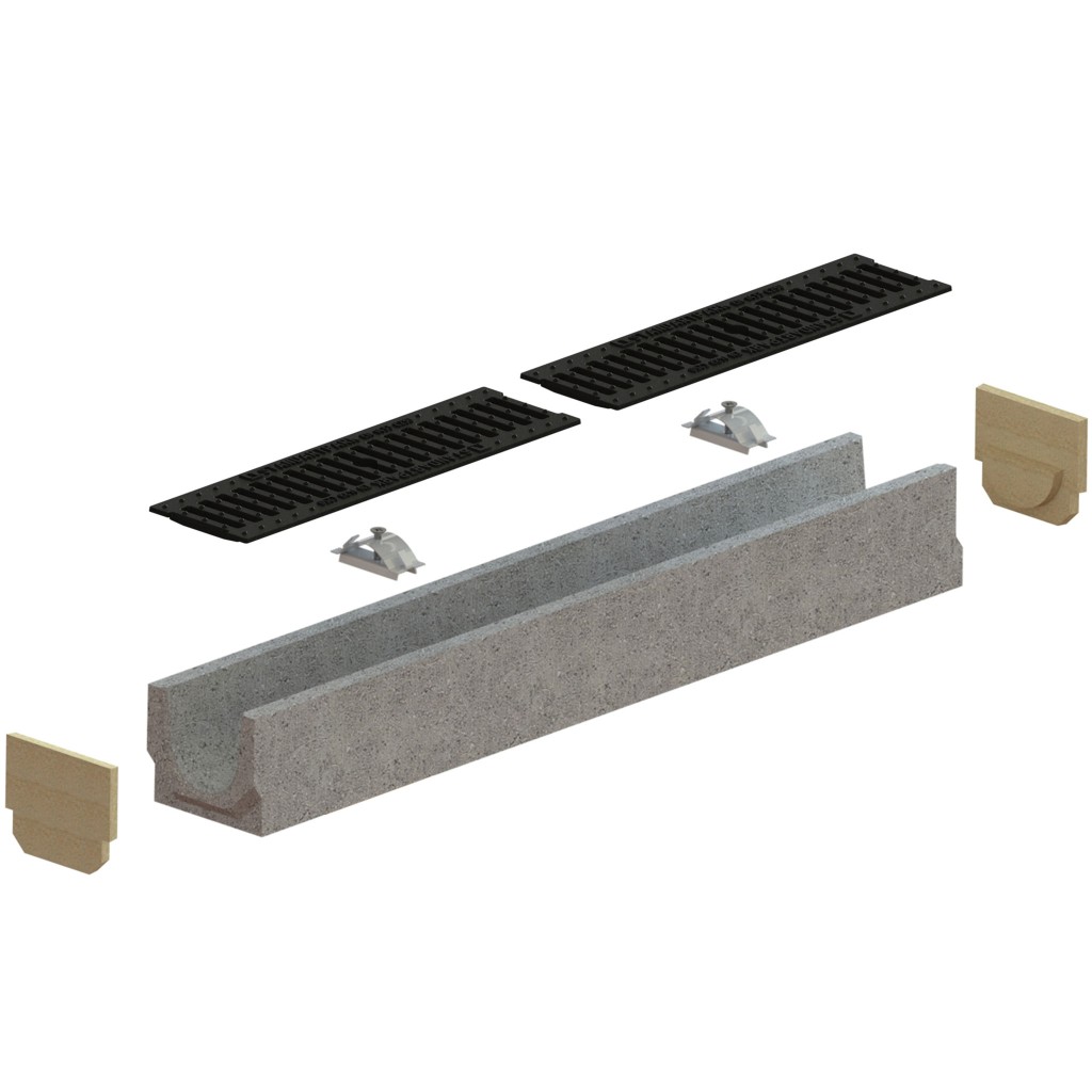 Lefolyókészlet FB BASE LN100 Hext.125 classic öntöttvas grillrács C250 1000x140x125 (04000203031)