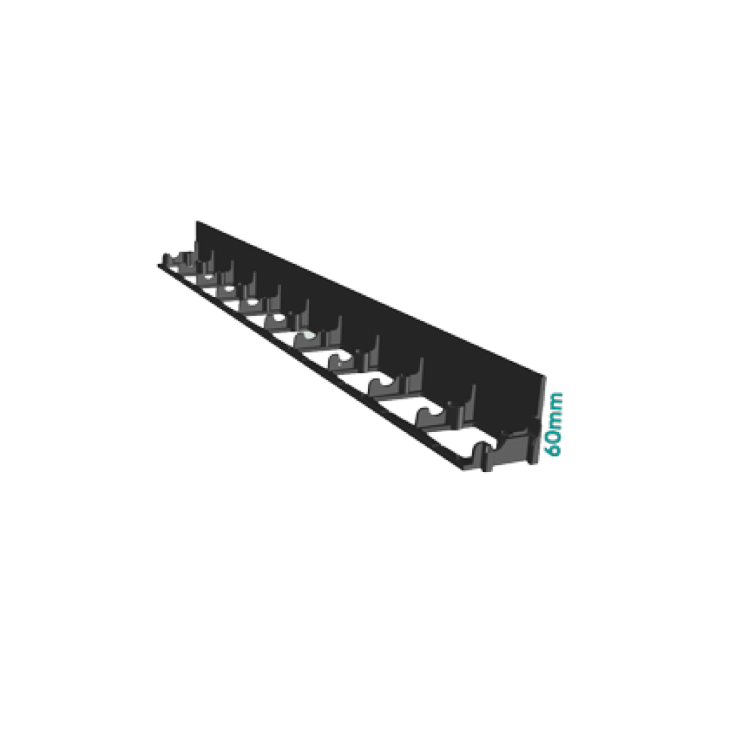 Kit Bordura PP TERRA pt pavaj ÚJ FIX L=1 m, 3 horgony mellékelve, H60 (SB60B3A)