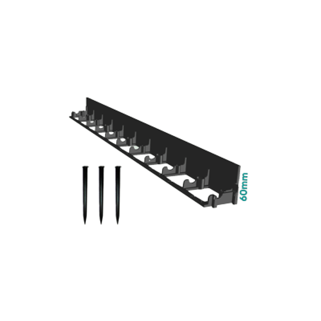 Kit Bordura PP TERRA pt pavaj ÚJ FIX L=1 m, 3 horgony mellékelve, H60 (SB60B3A)