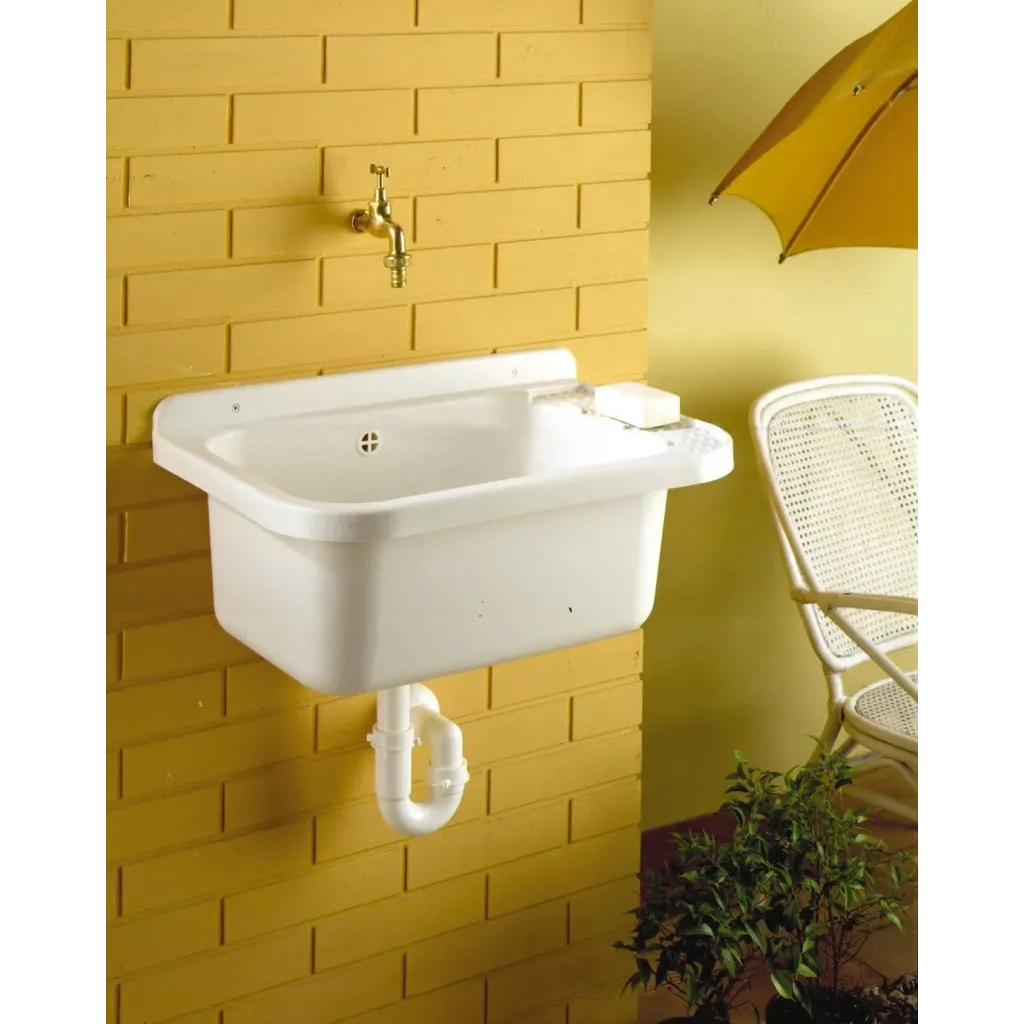 Kültéri PP TERRA mosogató nyári konyhába és kertbe (Fehér - készlet tartozékokkal) 51x34x25 (SIMPL50)