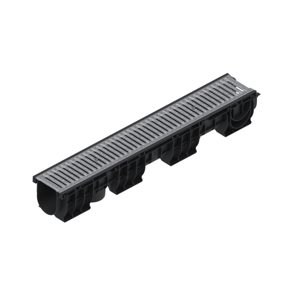 Ereszcsatorna készlet PP BASE LN100 Hext.150 grill OZ A15 1000x156x150 (0800020101)