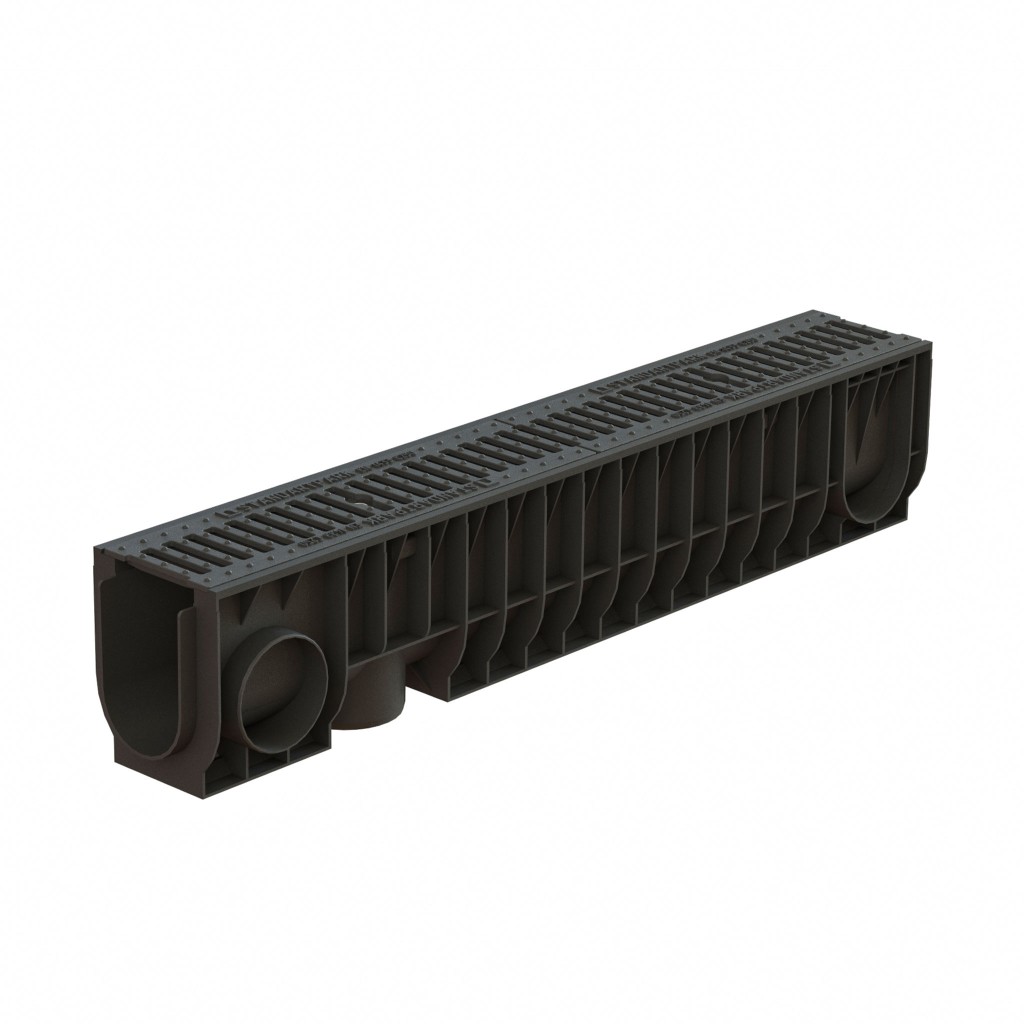 Ereszcsatorna készlet PP BASE LN100 Hext.200 grill klasszikus öntöttvas C250 1000x160x200 (08040203031)