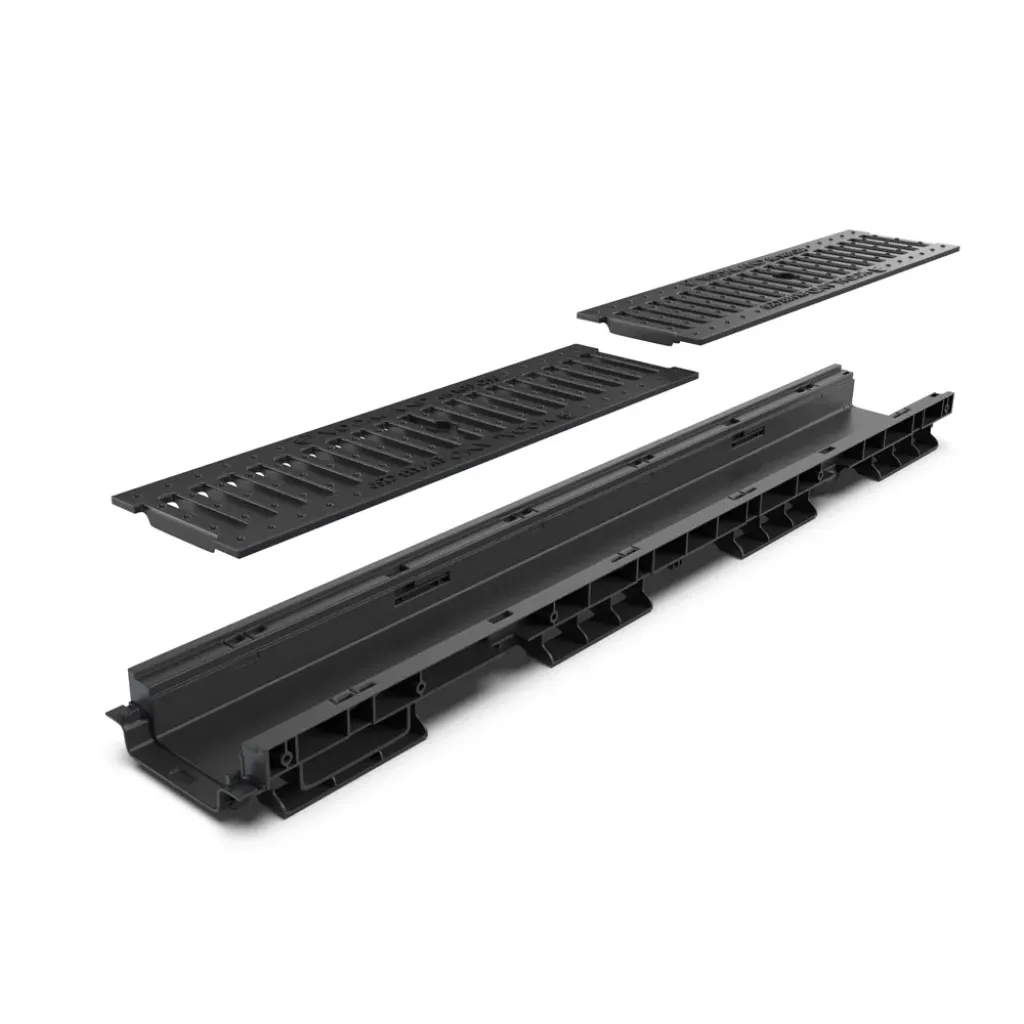 PP ALAP LN100 Hext.60 ereszcsatorna-készlet klasszikus C250 ÖNTÖTTVAS rács 1000x156x60 (080060283031)