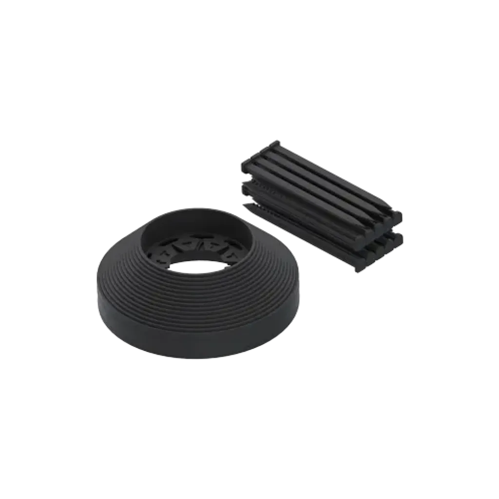 Kerti szegélykészlet PE TERRA NewFixLight Black horgonyokkal (18 db) és csatlakozókkal (1 db) H38mm x L9m (829404.18-BK)