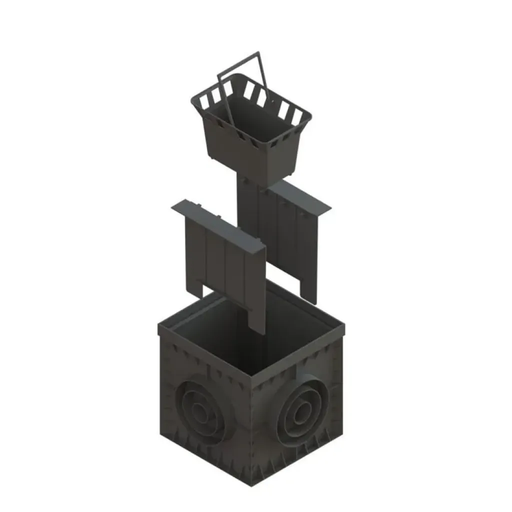 Kandallókészlet PP BASE négyzet Fekete grill PP gyalogos 300x300 (083703385)