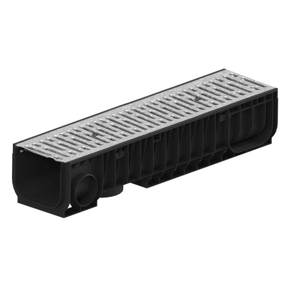 Ereszcsatorna készlet PP BASE LN200 Hext.200 grill OZ A15 1000x256x200 (085402510)