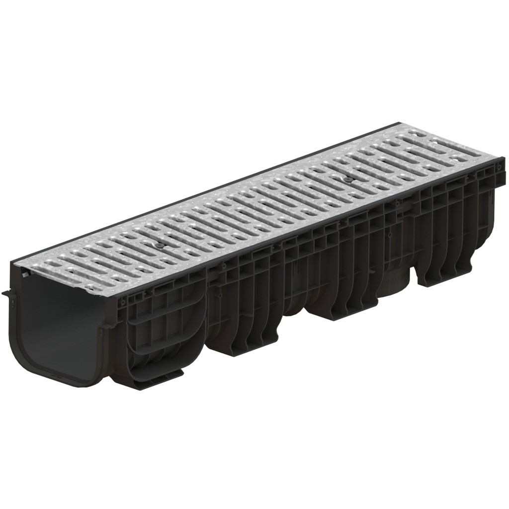 Ereszcsatorna készlet PP BASE LN200 Hext.200 grill OZ A15 1000x256x200 (085402510)