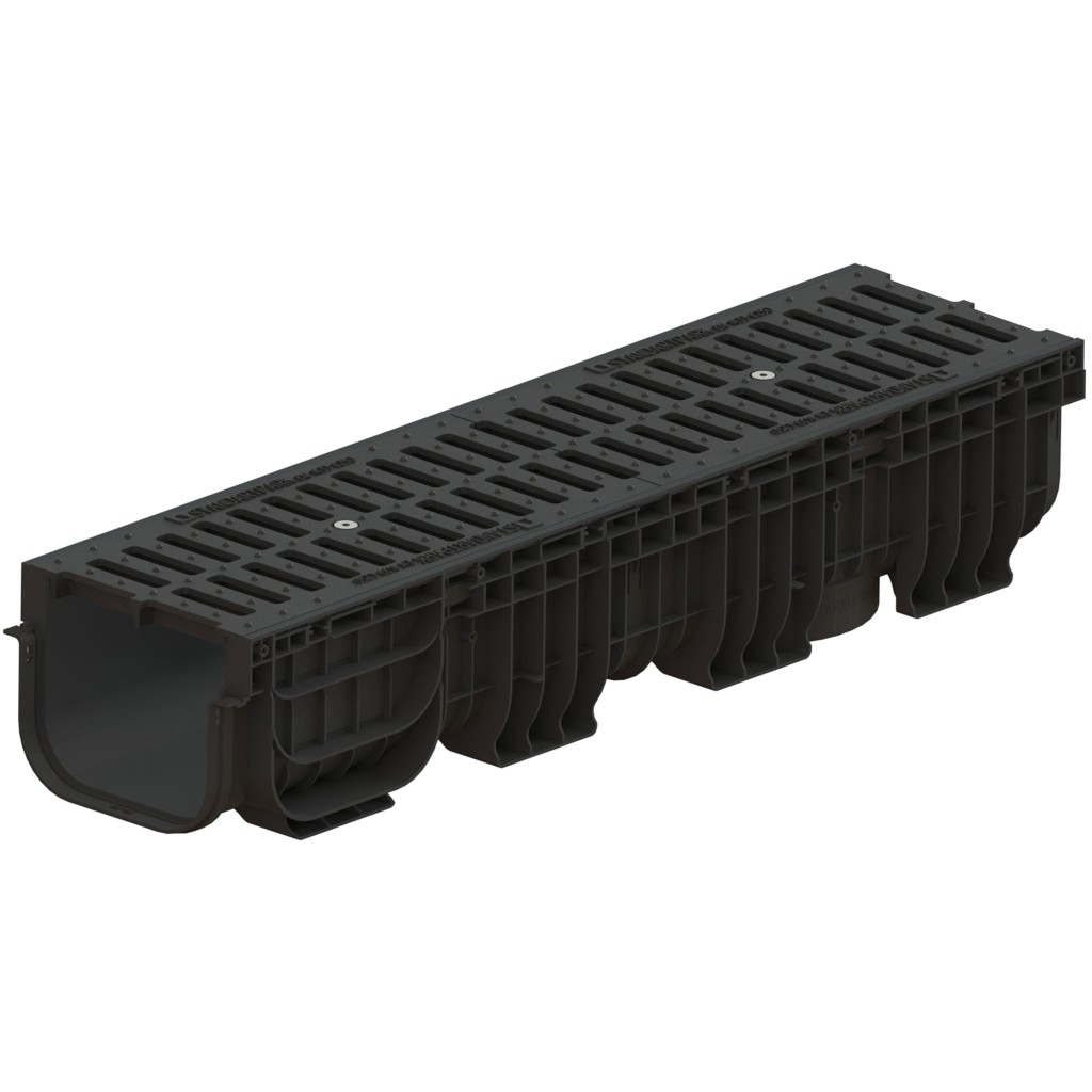 Ereszcsatorna készlet PP BASE LN200 Hext.200 classic öntöttvas rács C250 1000x260x200 (0854025303)