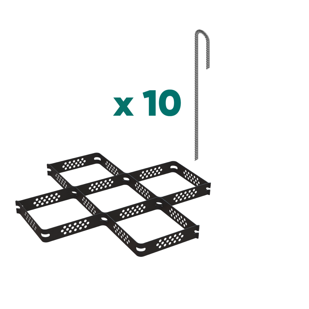 KIT Geocells TERRA Htot.50mm 2,5m x 6m 15,3m 10 OZ-os horgonyokkal (8750930-10)