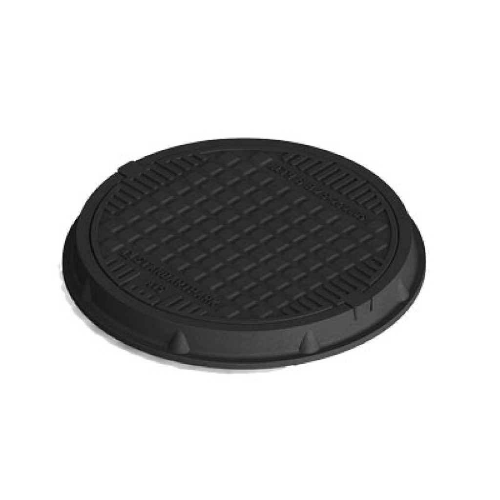 VÁROSI KOMPOZIT POLIMER burkolat Fekete kerek, nem közlekedő/gyalogos D.730, PL.600 gyalogos (30297-10)