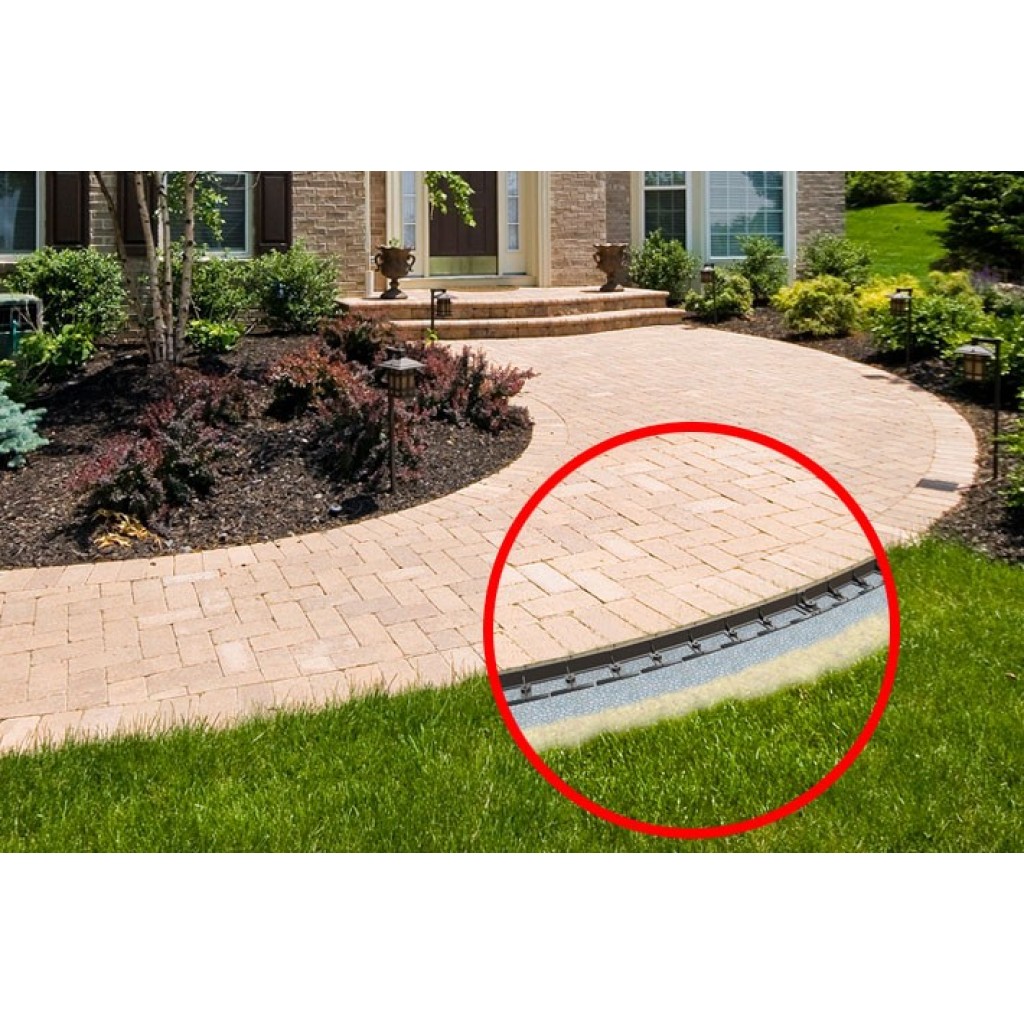 Kit Bordura PP TERRA pt pavaj ÚJ FIX L=1 m, 3 horgony mellékelve, H80 (SB80B3A)