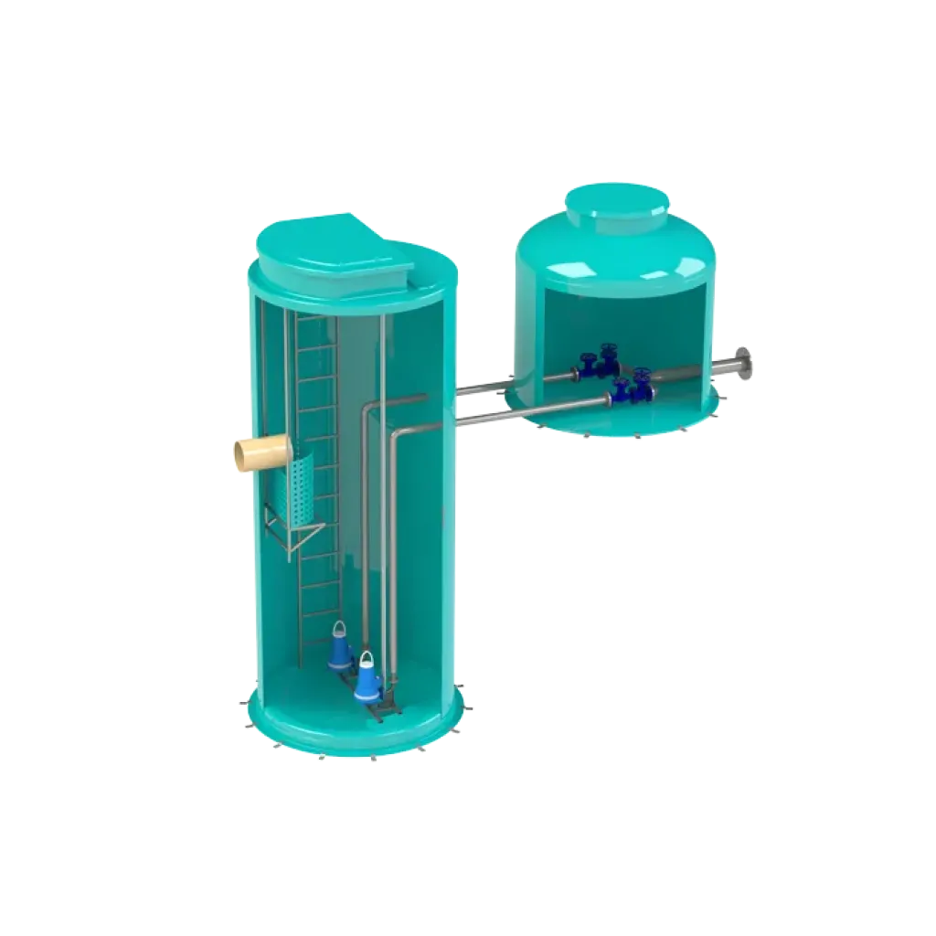 Modell Camin szivattyútelep és szelepbütyök GRP PBase hidraulikus telepítési szivattyúk telepítése nedves helyiségben (CSPCVV-Model-PS)