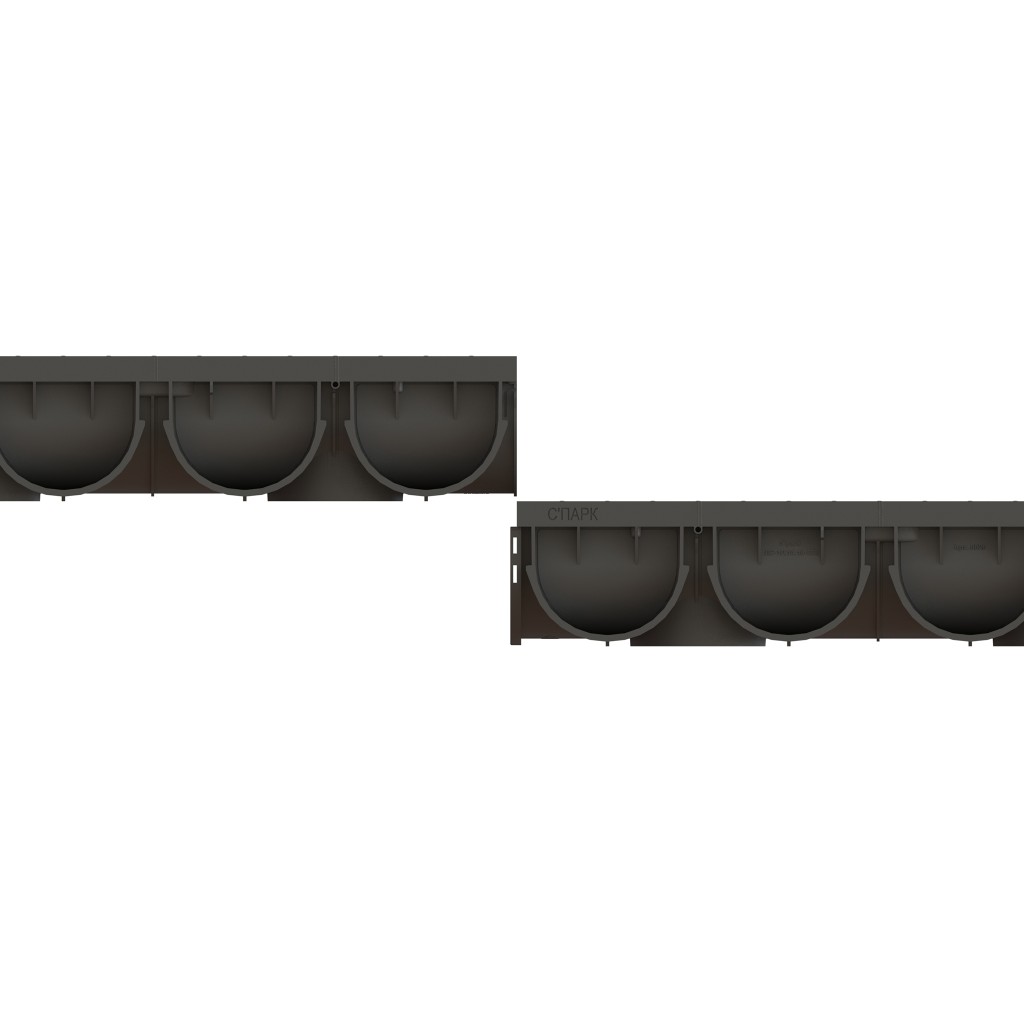 Ereszcsatorna készlet PP EASY 3 LN100 Hext.100 grill öntöttvas B125 1000x125x100 (0882023)