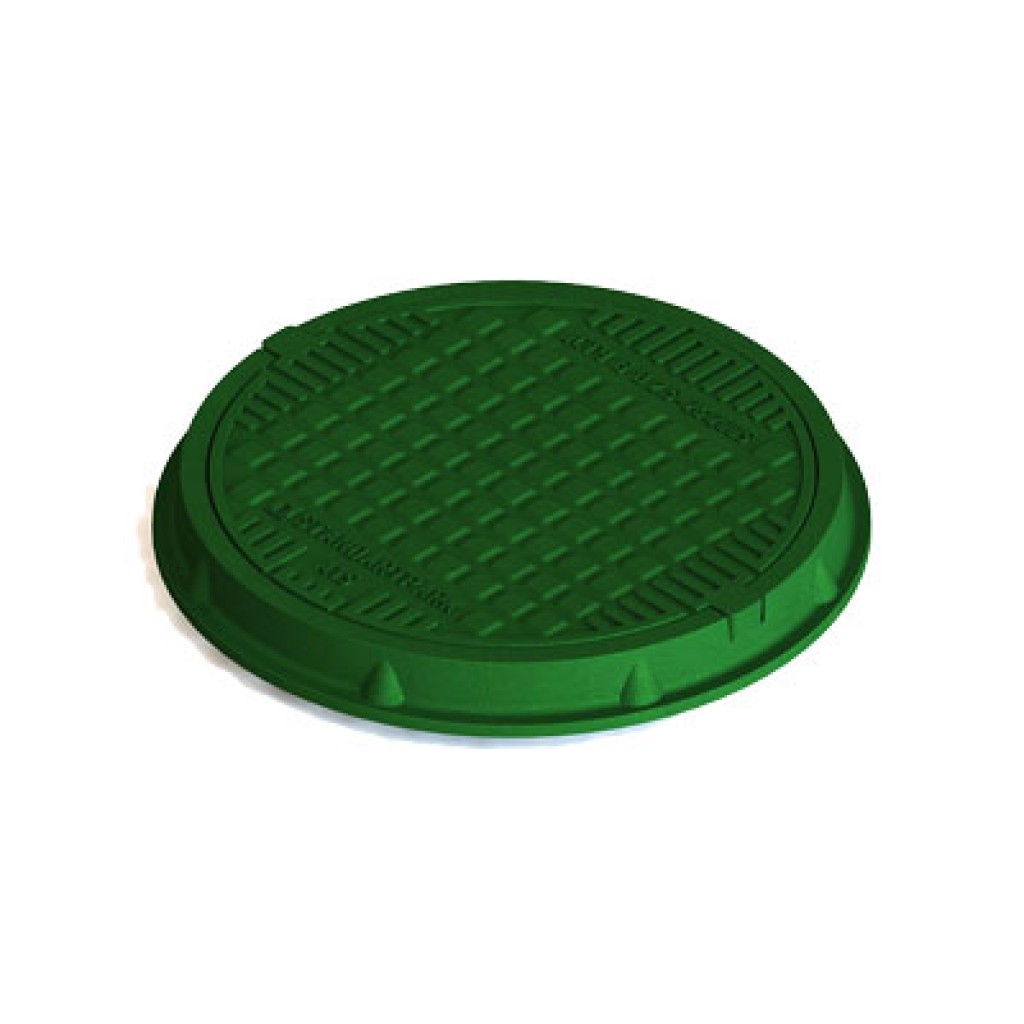 VÁROSI KOMPOZIT POLIMER burkolat Zöld, kerek, nem közlekedő/gyalogos D.730, PL.600 gyalogos (30297-12)