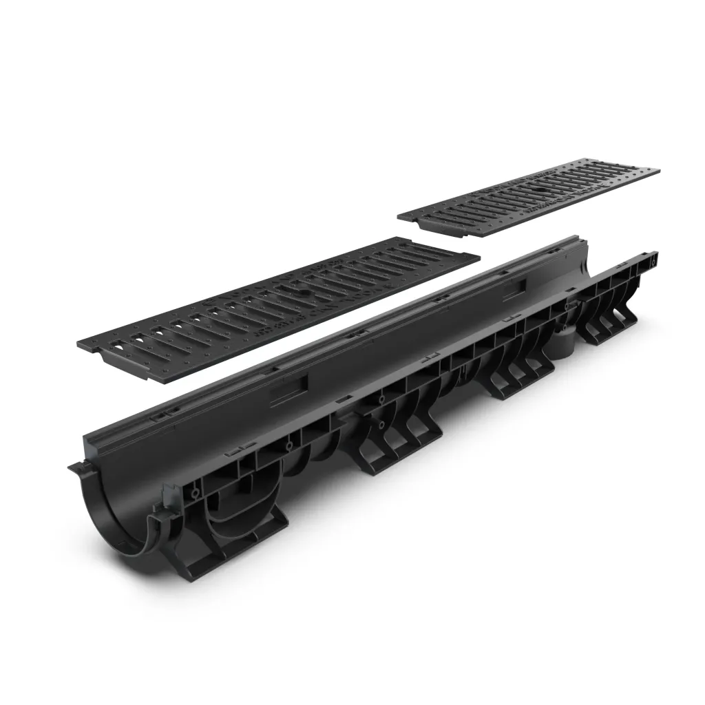 PP ALAP LN100 Hext.120 ereszcsatorna-készlet klasszikus C250 ÖNTÖTTVAS rács 1000x156x120 (080120283031)