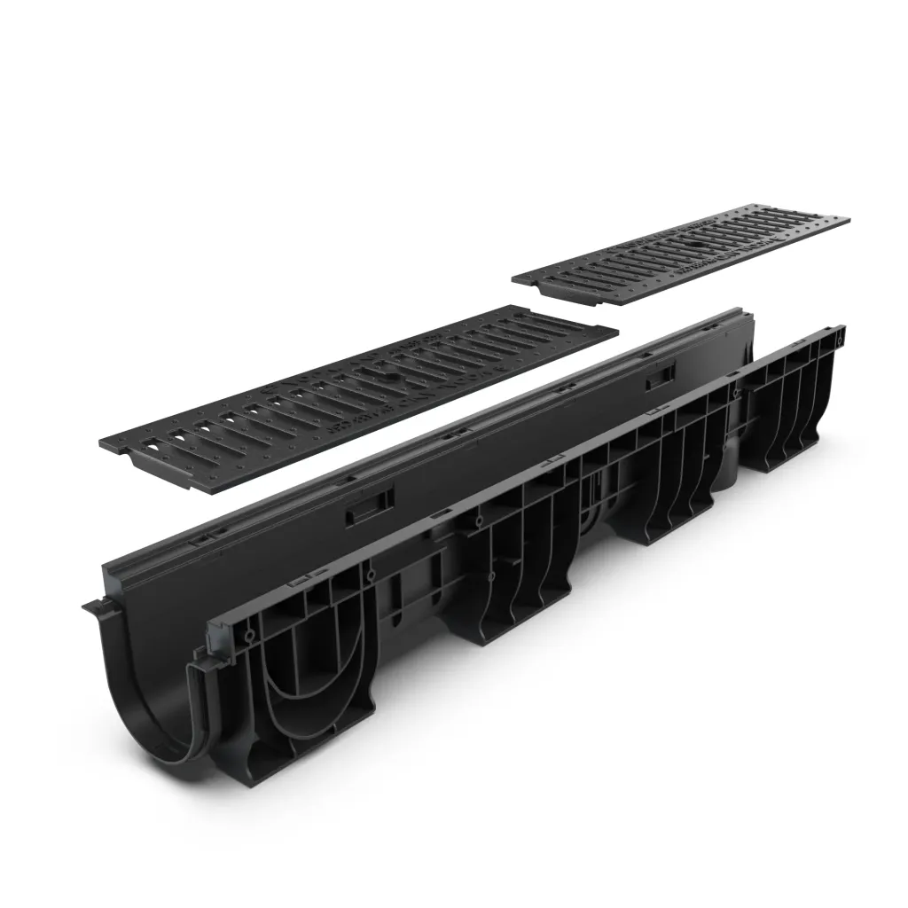 PP ALAP LN100 Hext.150 ereszcsatorna-készlet klasszikus C250 öntöttvas rács 1000x156x150 (080150283031)