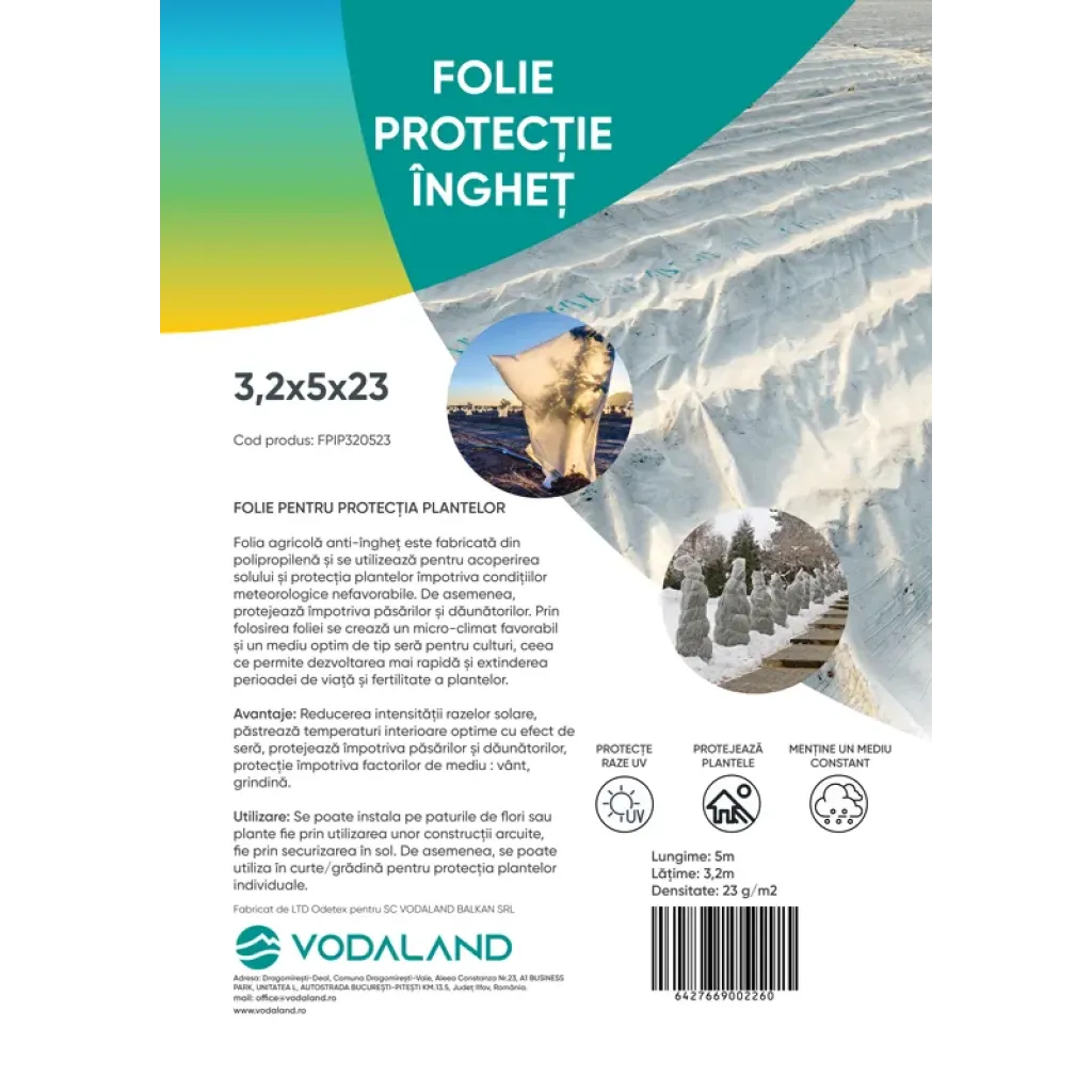 Fagyvédő fólia PP TERRA fehér 3,2x5x23 csomag (FPIP320523)