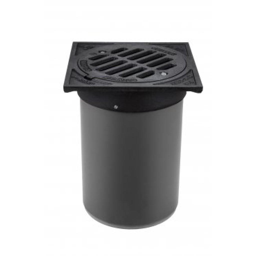 Öntöttvas rács CSŐALAP teleszkópos csővel hullámcsőhöz D.315 H.0,5 m B125 (GT666410)