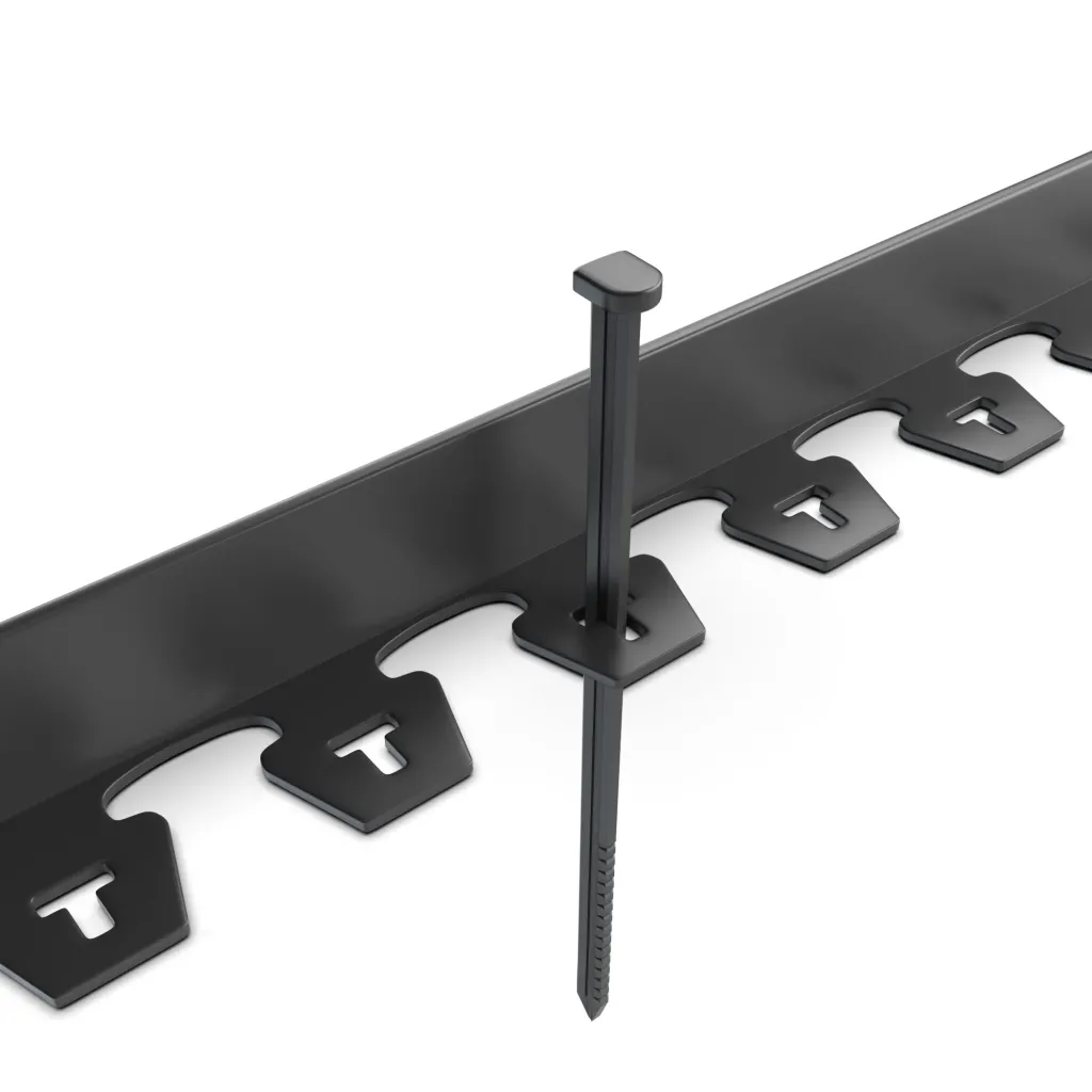 Kerti szegélykészlet PE TERRA NewFixLight Black horgonyokkal (18 db) és csatlakozókkal (1 db) H38mm x L9m (829404.18-BK)