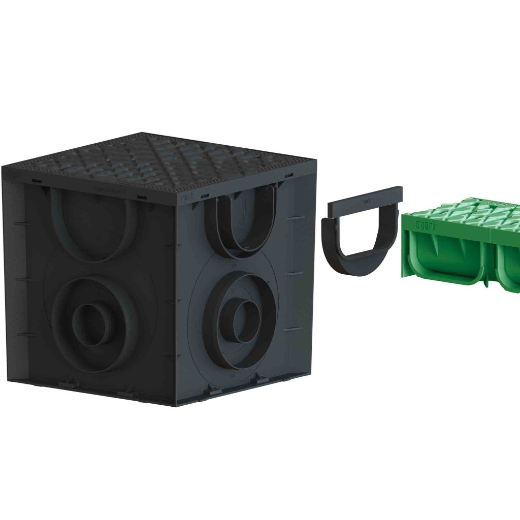 Ereszcsatorna készlet PP EASY 2 LN100 Hext.70 grill PP Green A15 1000x125x70 (08818-V)