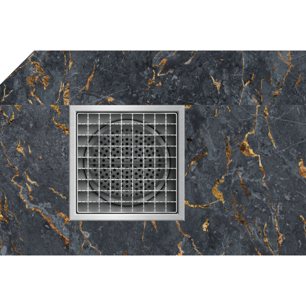 ROZSDAMENTES szifon 250x250, csúszásmentes grillsütő típusú függőleges kimenettel DN110 L15 250x250x314 (0522.10.11.3AS)