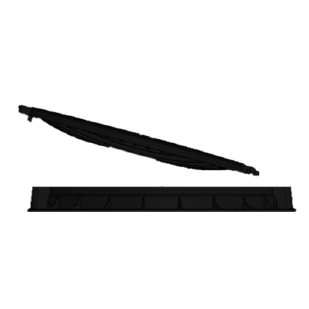 Borító PP URBAN Fekete kerek, nem hordozható D.800 PL.600 Hext.80 A15 zárral (35288-20)