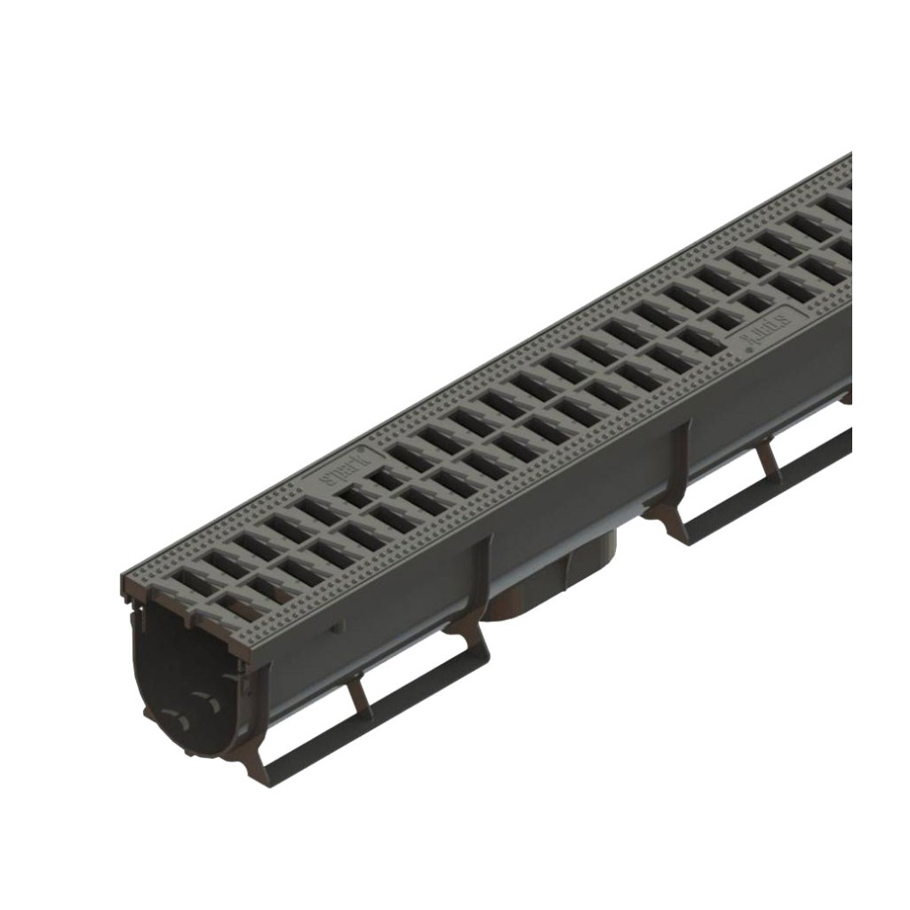 Ereszcsatorna készlet PP EASY 1 LN70 Hext.90 grill PP Fekete A15 1000x90x90 (088081-M)