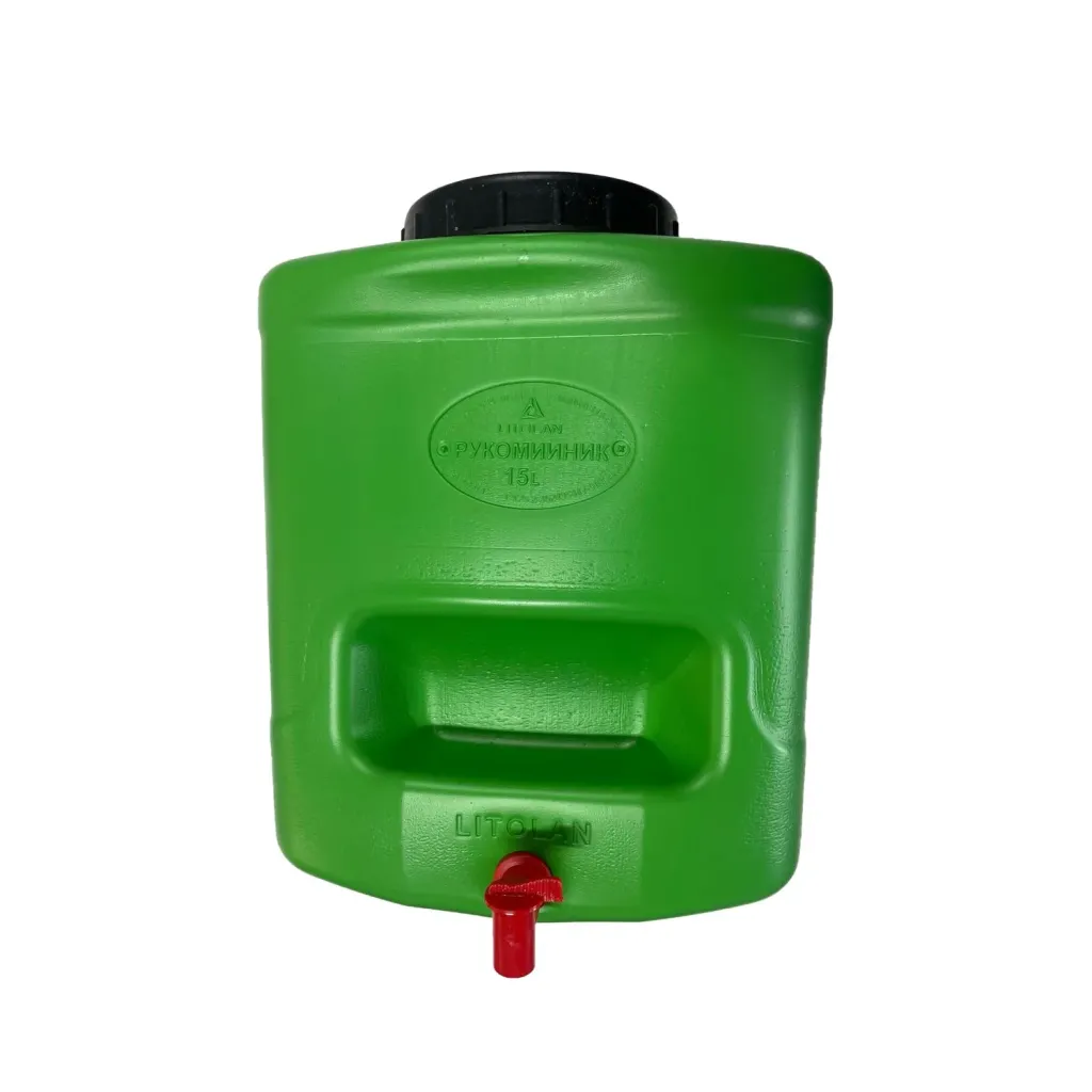 PE TERRA tartály csapteleppel udvarra/kertre/kempingre 15 L (zöld) (SP15-424)