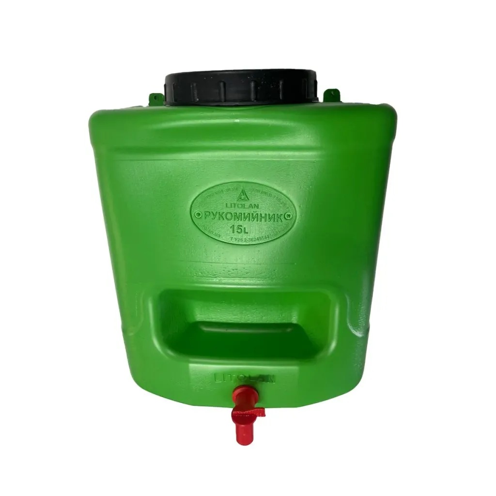 PE TERRA tartály csapteleppel udvarra/kertre/kempingre 15 L (zöld) (SP15-424)