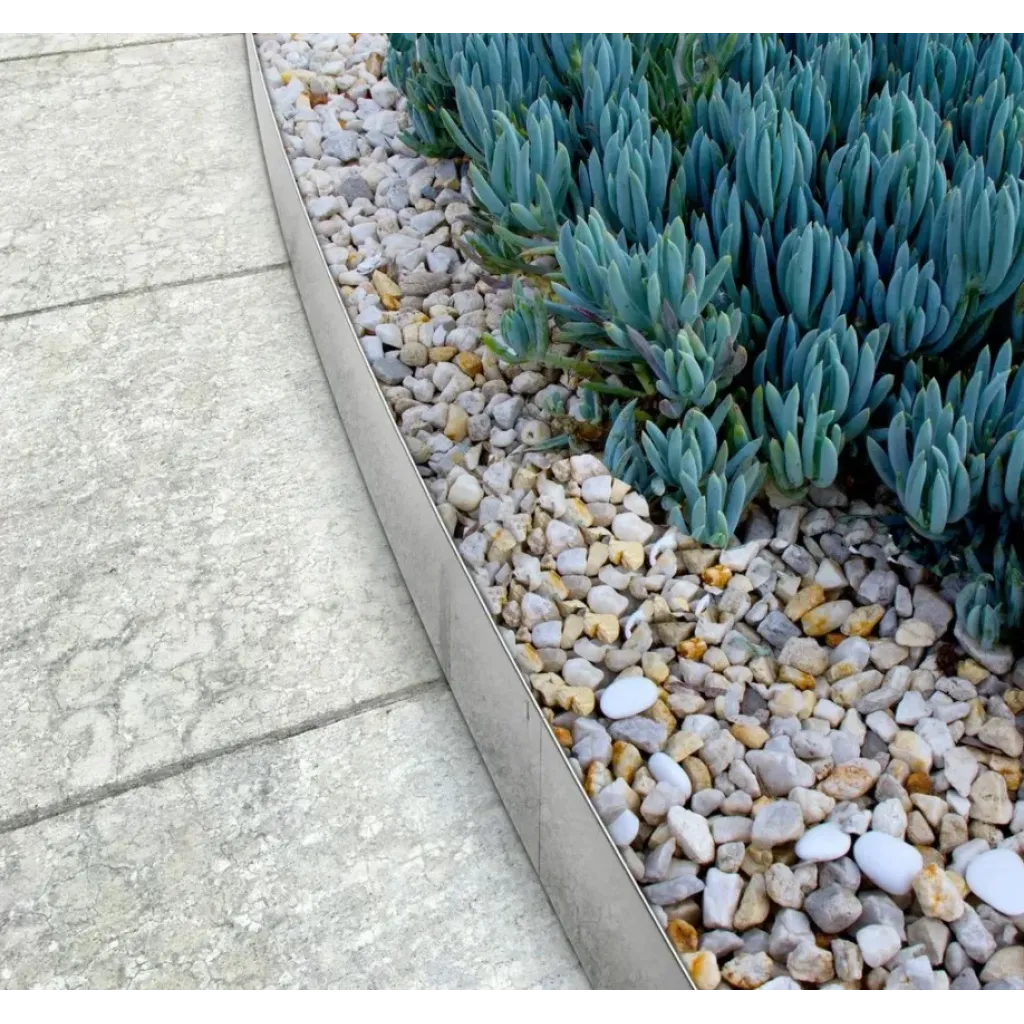 INOX rozsdamentes TERRA szegély burkoláshoz ACÉL SZEGÉLY L=1m H=100mm (SSED-100)