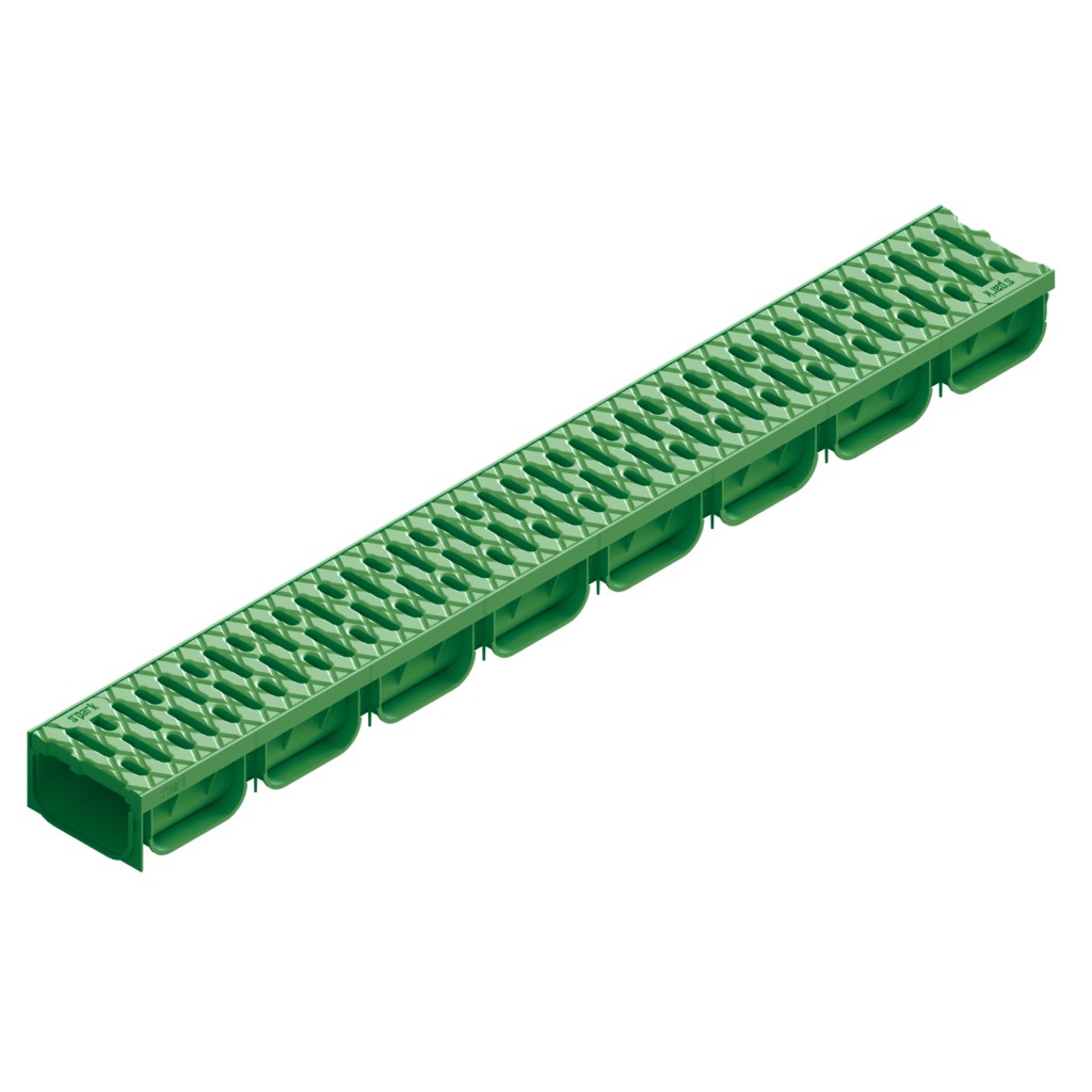 Ereszcsatorna készlet PP EASY 2 LN100 Hext.70 grill PP Green A15 1000x125x70 (08818-V)
