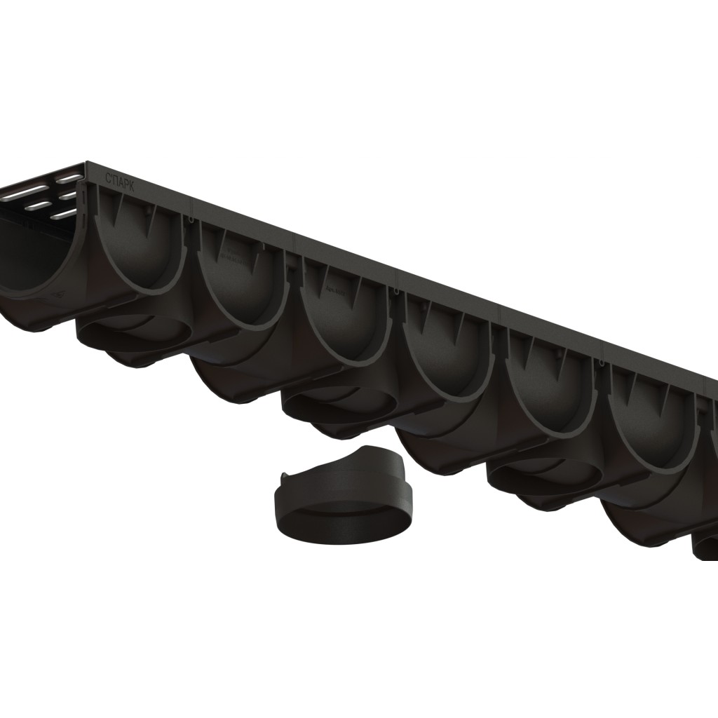 Ereszcsatorna készlet PP EASY 3 LN100 Hext.100 grill öntöttvas B125 1000x125x100 (0882023)